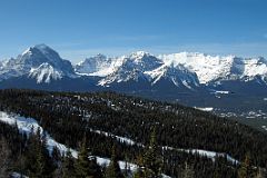 37 Mount Temple, Mount Hungabee, Sheol Mountain, Haddo Peak and Mount Aberdeen, Fairview Mountain, Mount Victoria, Mount Whyte and Niblock From Lake Louise Larch Ski Area.jpg